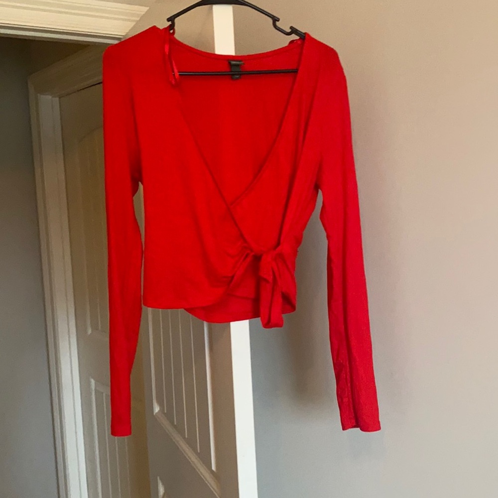 Red Wrap Top (Target)